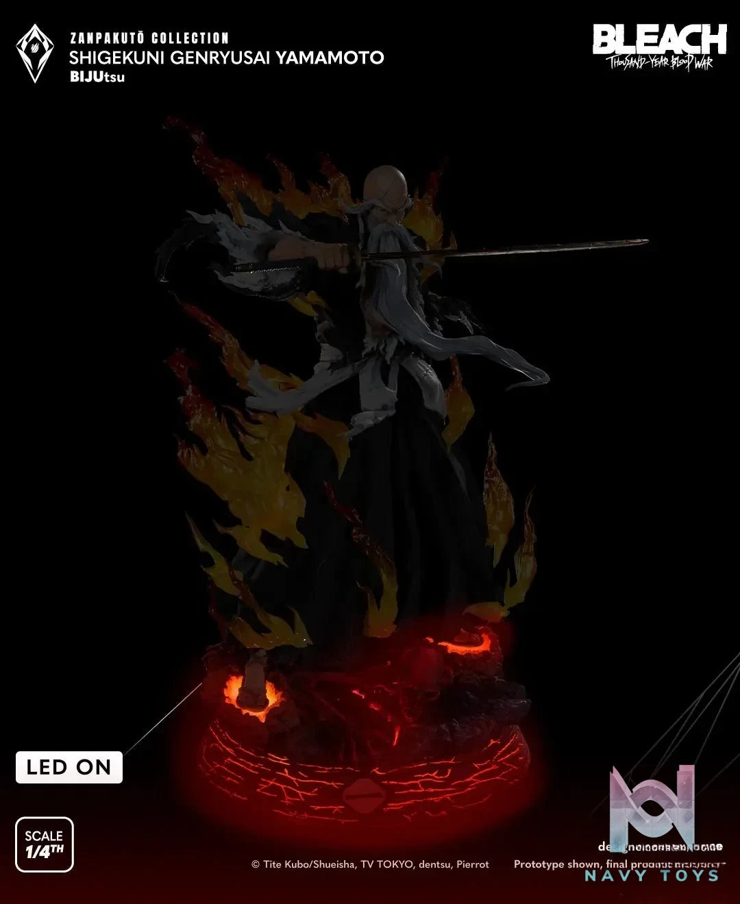 TSUME Studio - BLEACH Zanpakuto Collection Genryusai Shigekuni Yamamoto (Licensed) resin statue Navy Toys anime figure