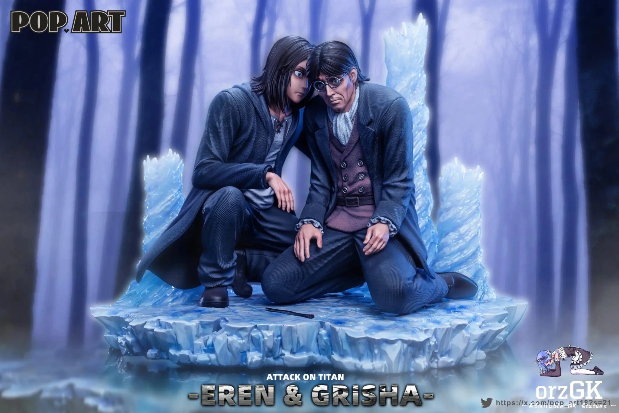 POP.ART Studio - Eren X Grisha Attack on Titan resin statue Navy Toys anime figure