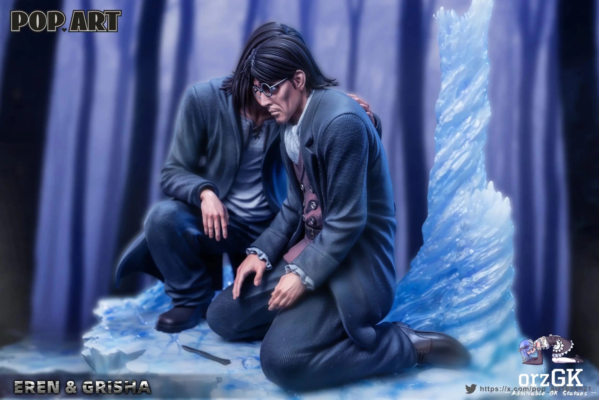 POP.ART Studio - Eren X Grisha Attack on Titan resin statue Navy Toys anime figure