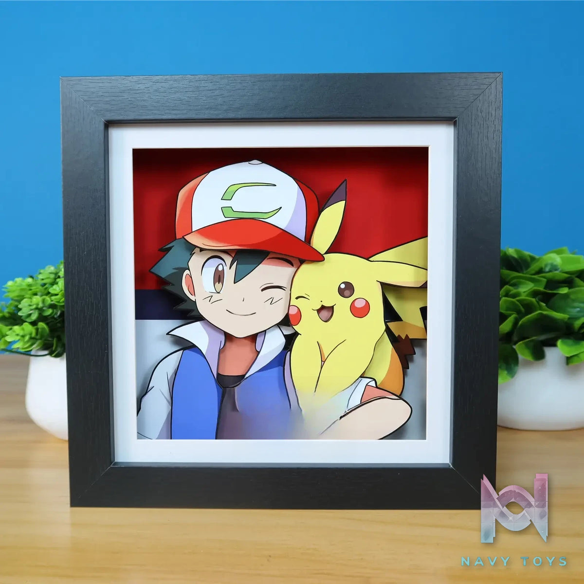 KALA HOME Studio – Ash Ketchum X Pikachu 3D Decorative Painting Pokémon