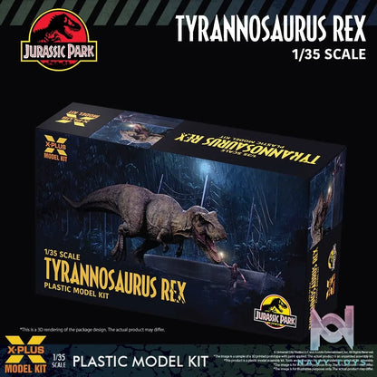 X-PLUS PLEX Studio – Jurassic Park Tyrannosaurus Rex 1/35 Scale Plastic Model Kit 411-200589CP (Licensed)