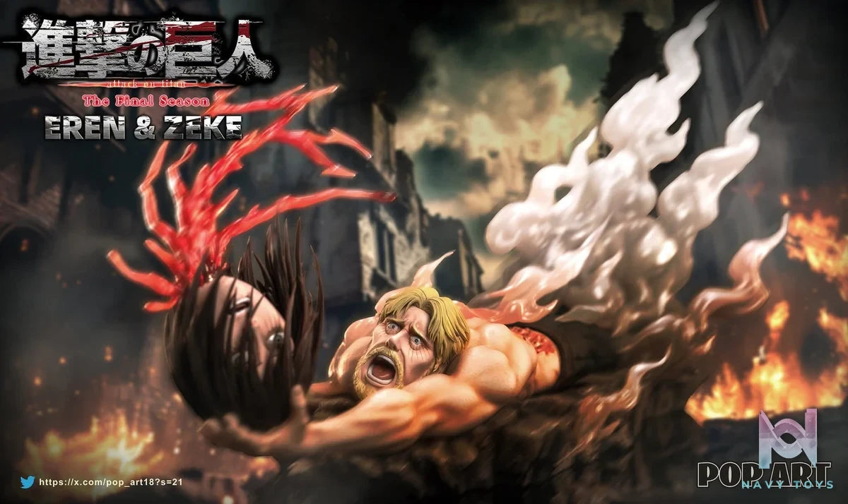 Eren & Zeke resin statue POP.ART Studio anime figure