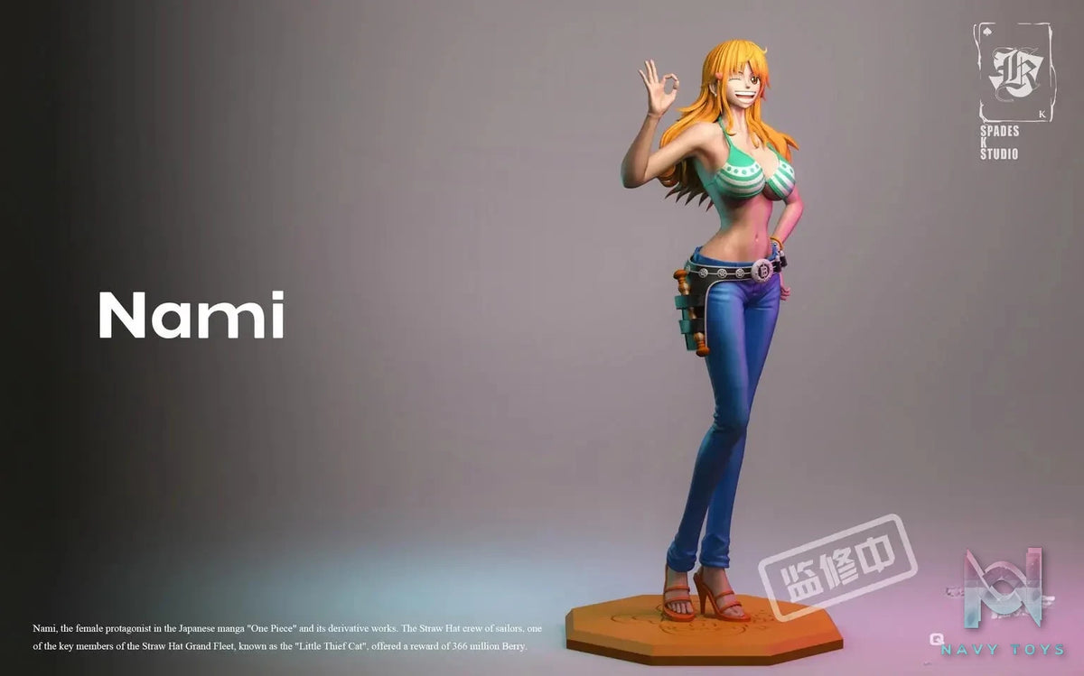 SPADES K Studio - One Piece Straw Hat Crew Resonance Series 06 Nami resin statue Navy Toys anime figure