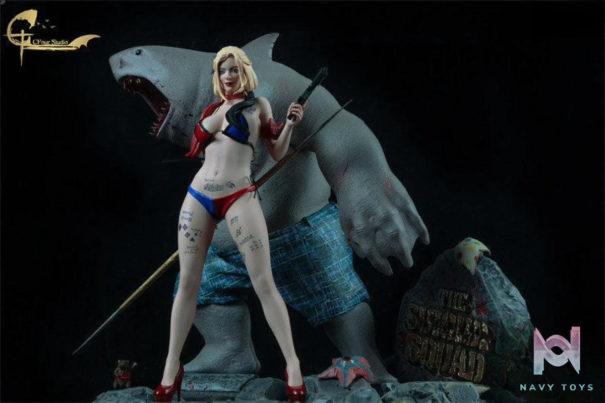 C Four Studio – The Suicide Squad Harley Quinn And King Shark