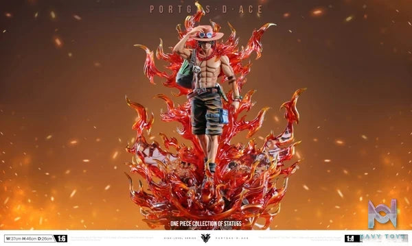 Okr Studio - One Piece Burning Ace resin statue Navy Toys anime figure
