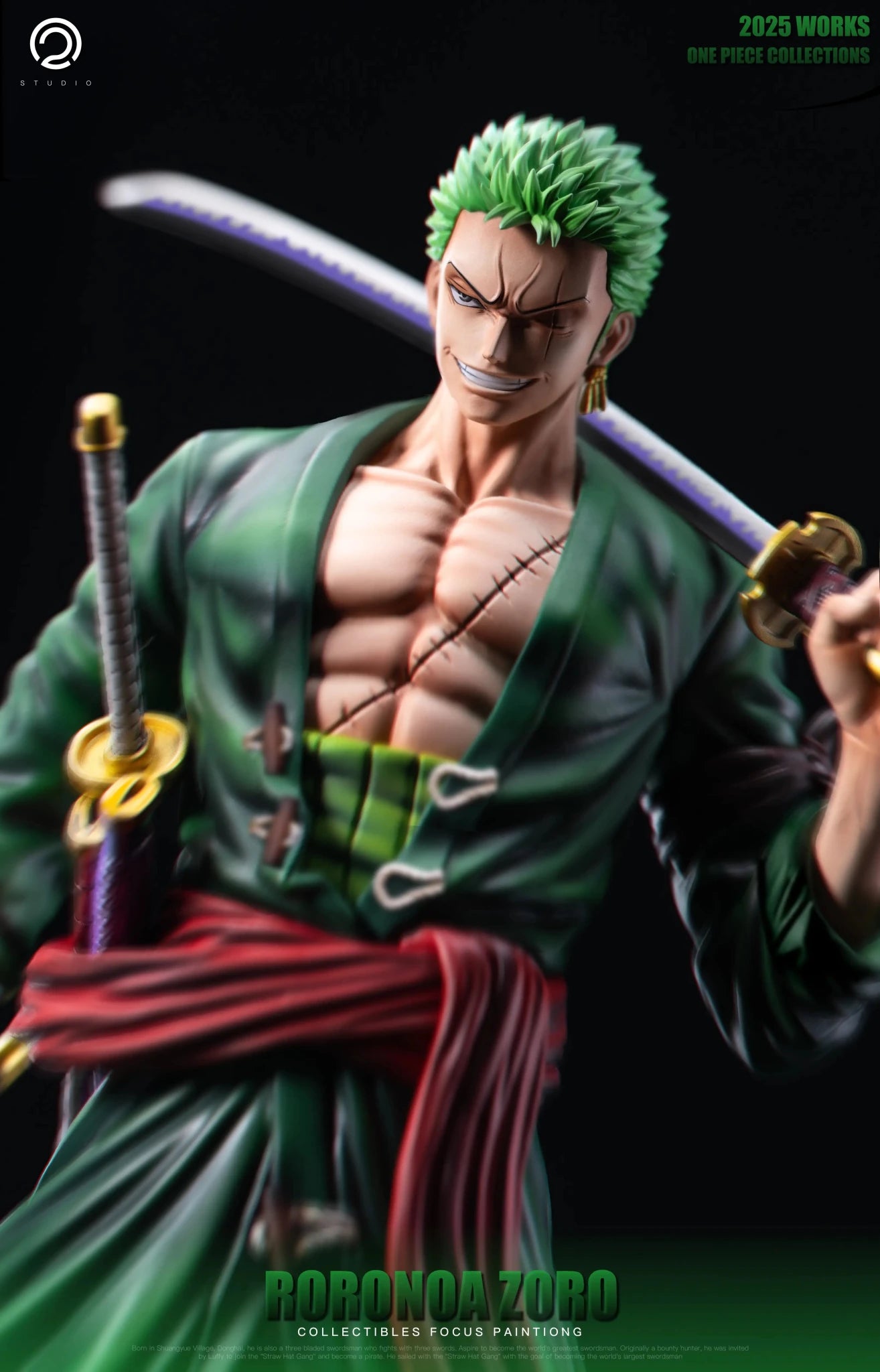 C2 Studio - One Piece Straw Hat Pirates Two Years Later 8 Zoro resin statue Navy Toys anime figure
