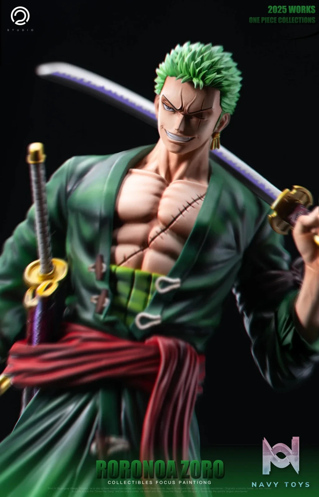 C2 Studio - One Piece Straw Hat Pirates Two Years Later 8 Zoro resin statue Navy Toys anime figure