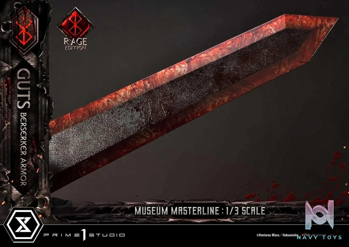 Museum Masterline Berserk Guts, Berserker Armor Rage Edition MMBR-03 MMBR-03DX MMBR-03DXS (Licensed) - Prime 1 Studio resin statue Navy Toys anime figure
