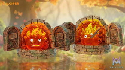 Hit Face Studio – Howl’s Moving Castle Hayao Miyazaki Fortune Series #2 Calcifer in the Fireplace