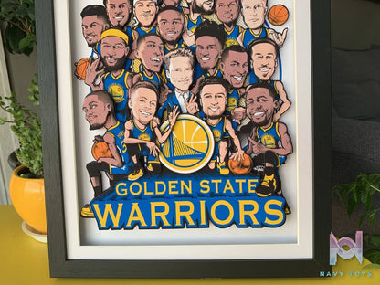 KALA HOME Studio – Golden State Warriors #01 3D Decorative Painting NBA