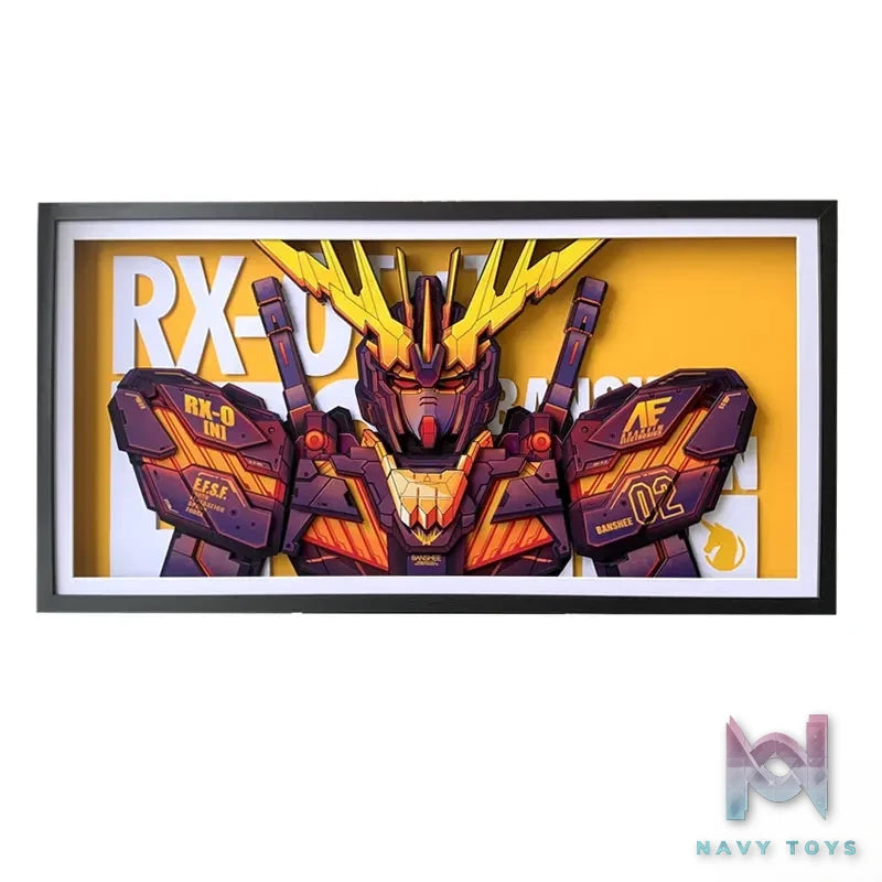 KALA HOME Studio – Unicorn Gundam 02 Banshee 3D Decorative Painting Gundam