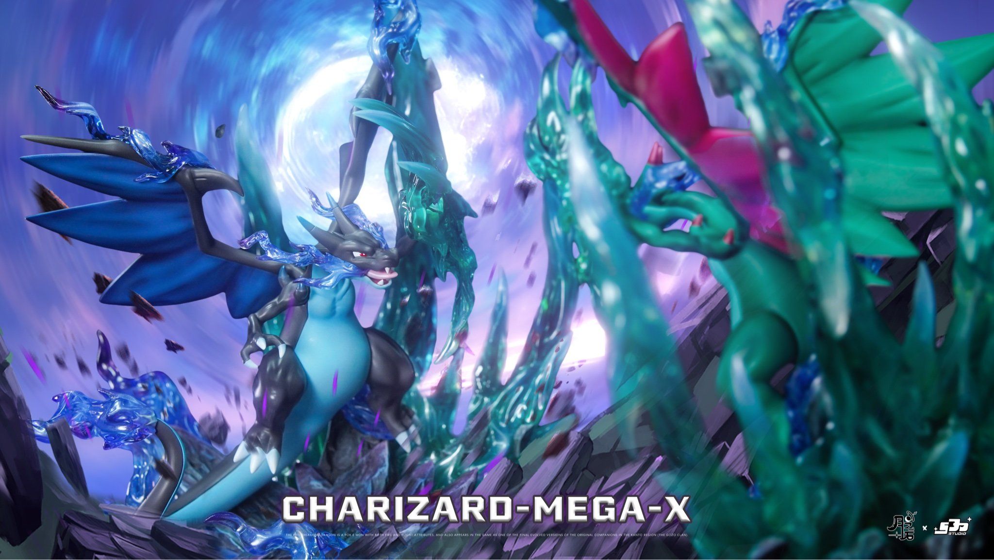 Mega Charizard X - Pokemon - Moonstone x Water Fleet Studio resin statue MoonStone Studio x Water Fleet Studio anime figure