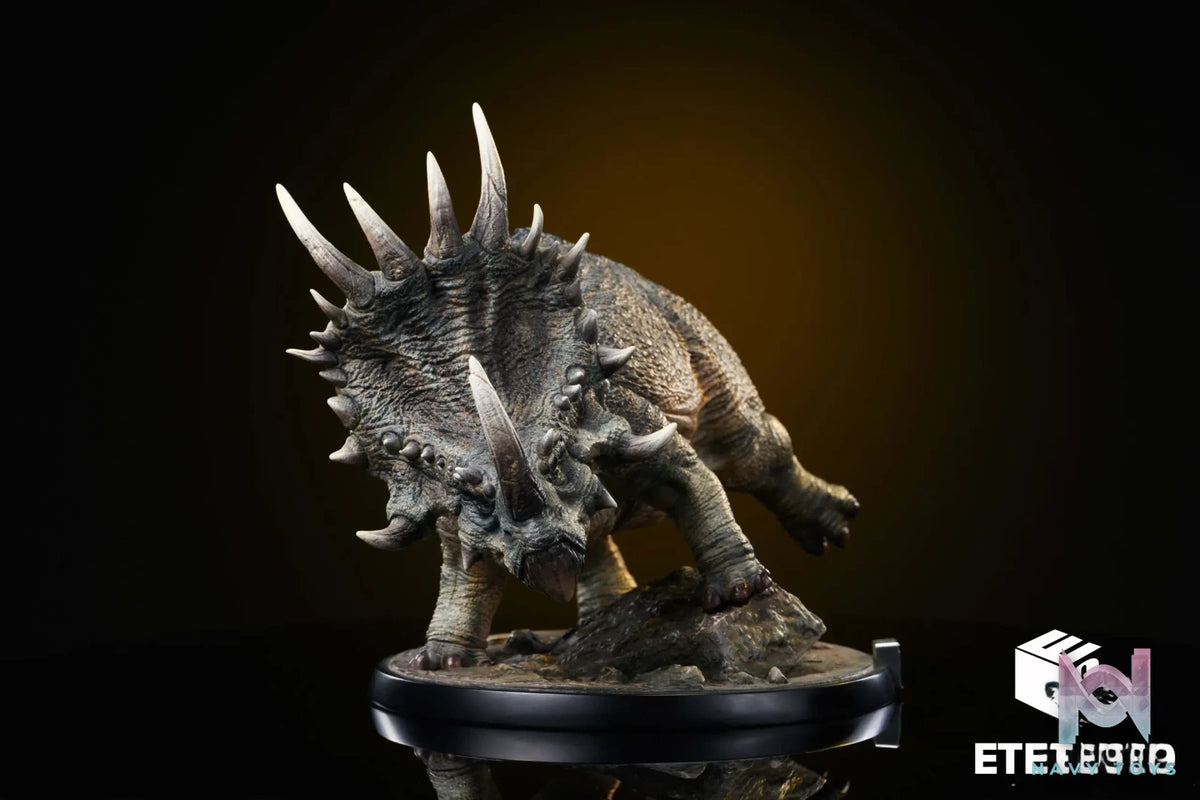 E9 studio – Original Dinosaur Series Triceratops Scene Collectible Model (Licensed)