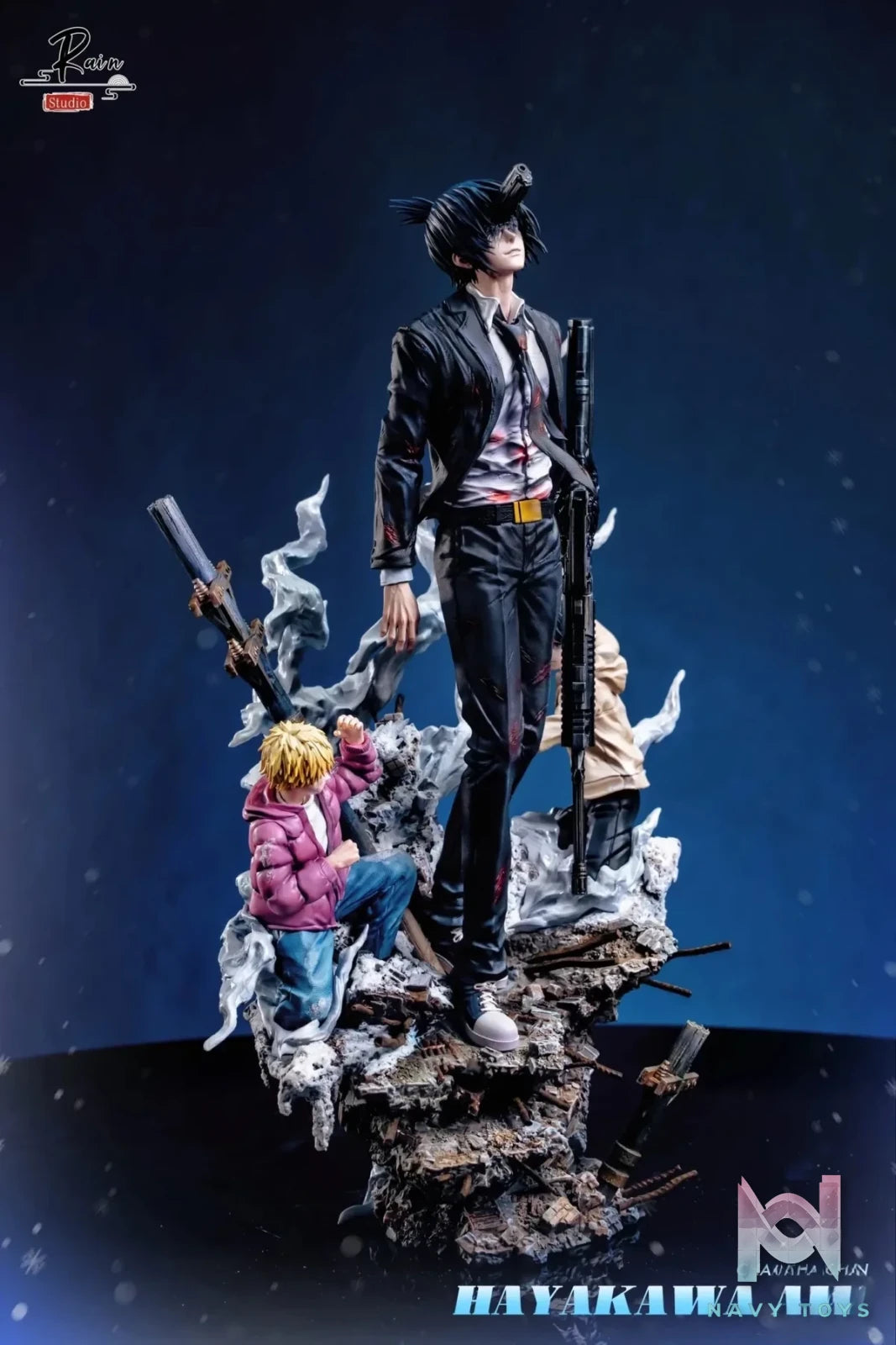 Rain Studio - Chainsaw Man Gun Devil Aki Hayakawa resin statue Navy Toys anime figure