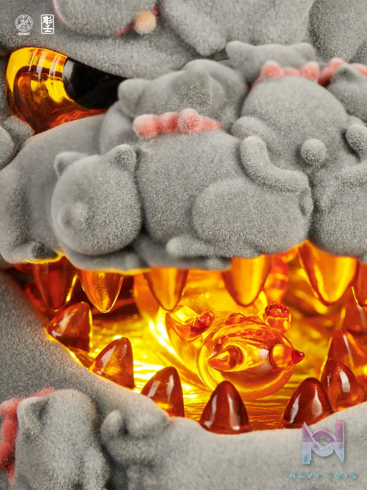 OFFART & A Ren – Flame Hundred Cats Mini – Flocked Version (Licensed)