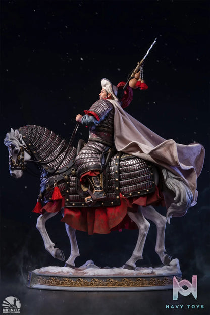 Infinity Studio – Water Margin Heroes Series – Panther Head Lin Chong 1/4 Scale Mounted General Statue (Licensed)