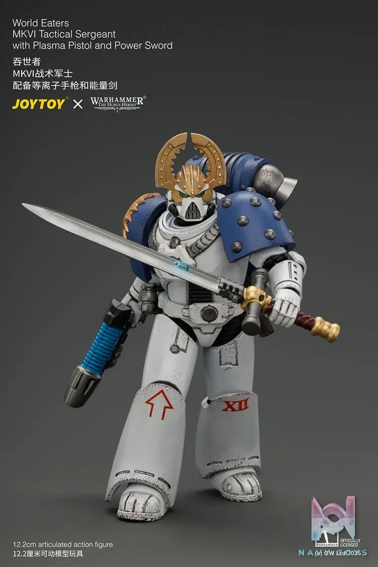 JOYTOY – World Eaters MKVI Tactical Sergeant with Plasma Pistol and Power Sword JT05145 (Licensed)