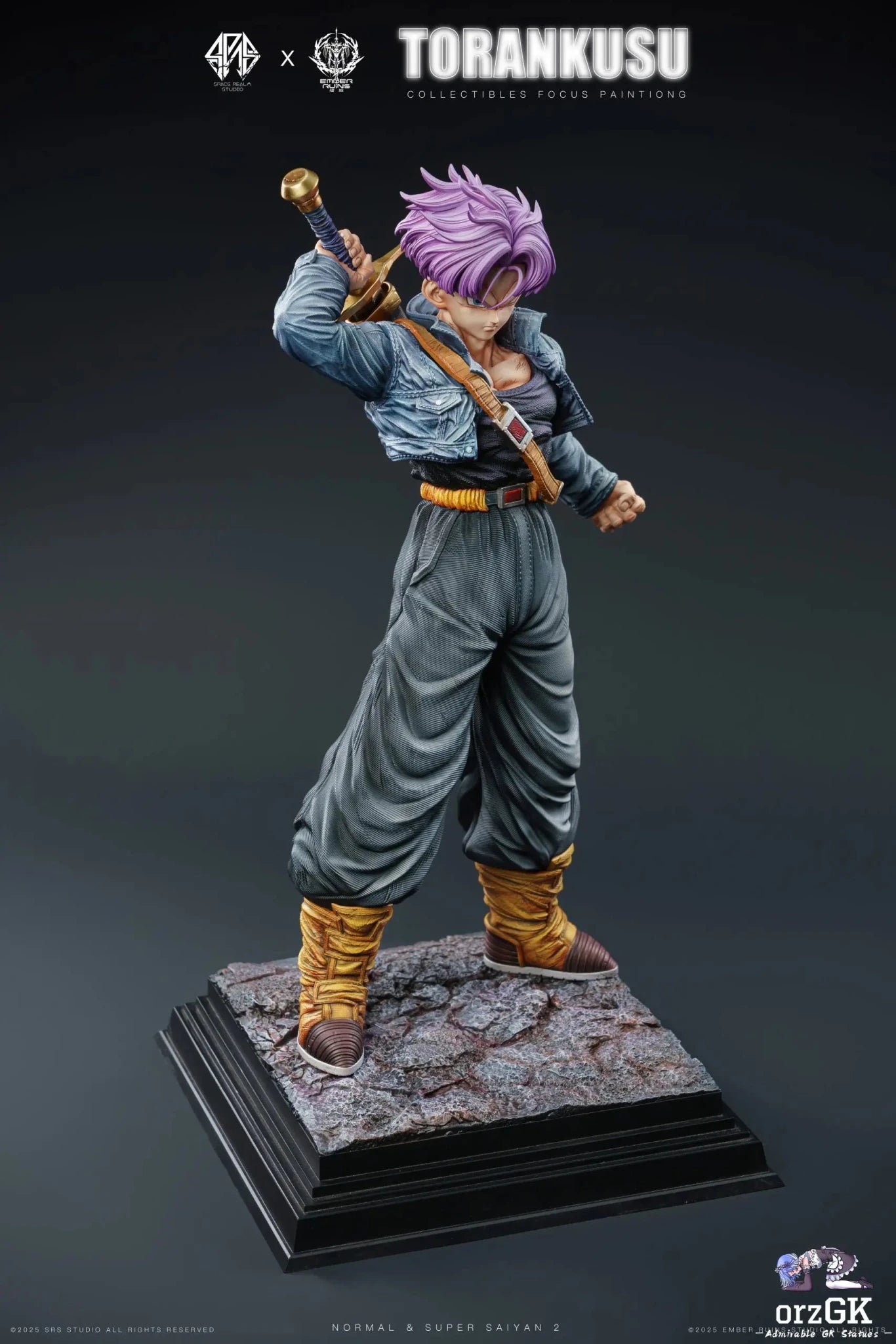 Space Realm Studio & Ember Ruins Studio - Dragon Ball Trunks resin statue Navy Toys anime figure