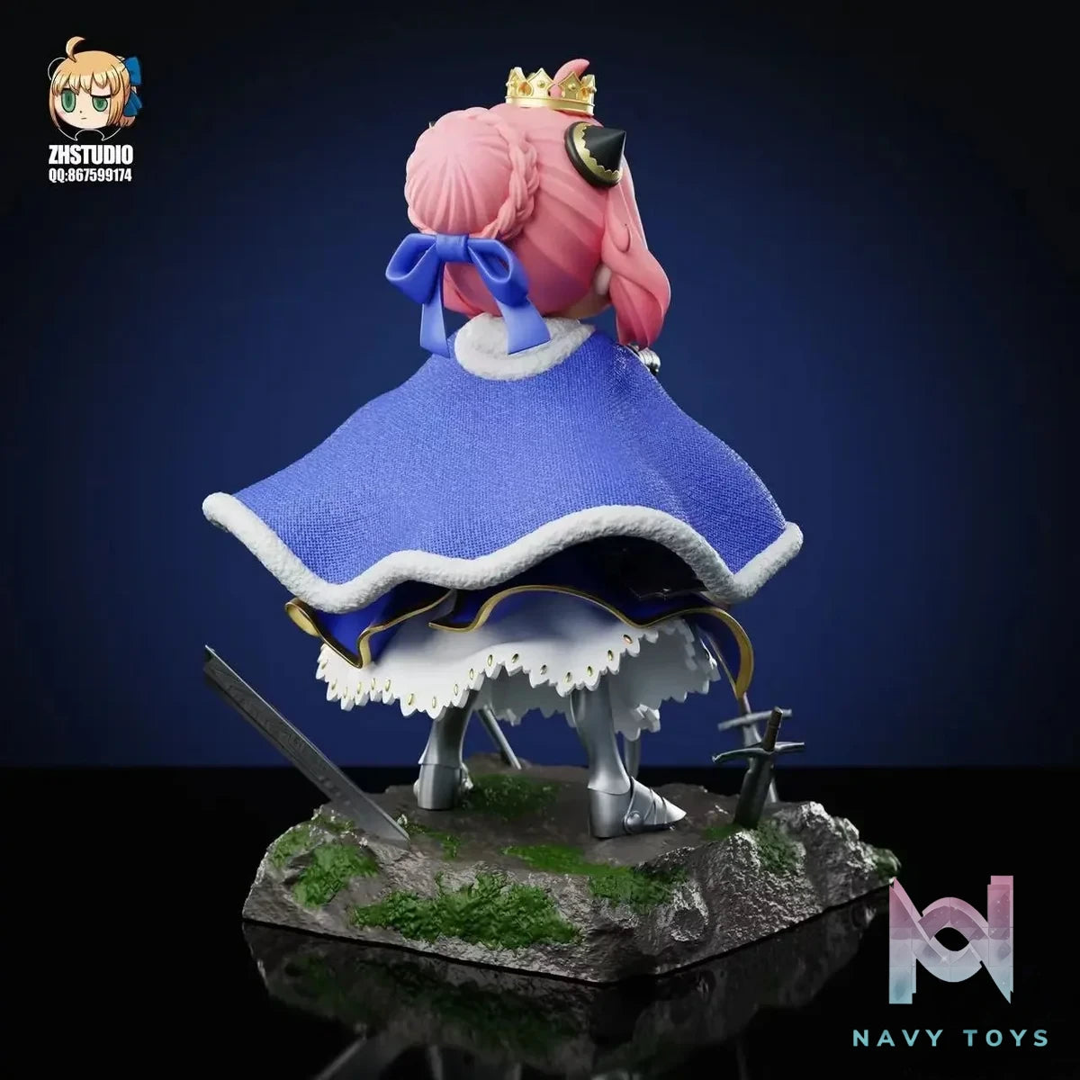 ZH Studio - Spy x Family Anya Forger COS Saber resin statue Navy Toys anime figure