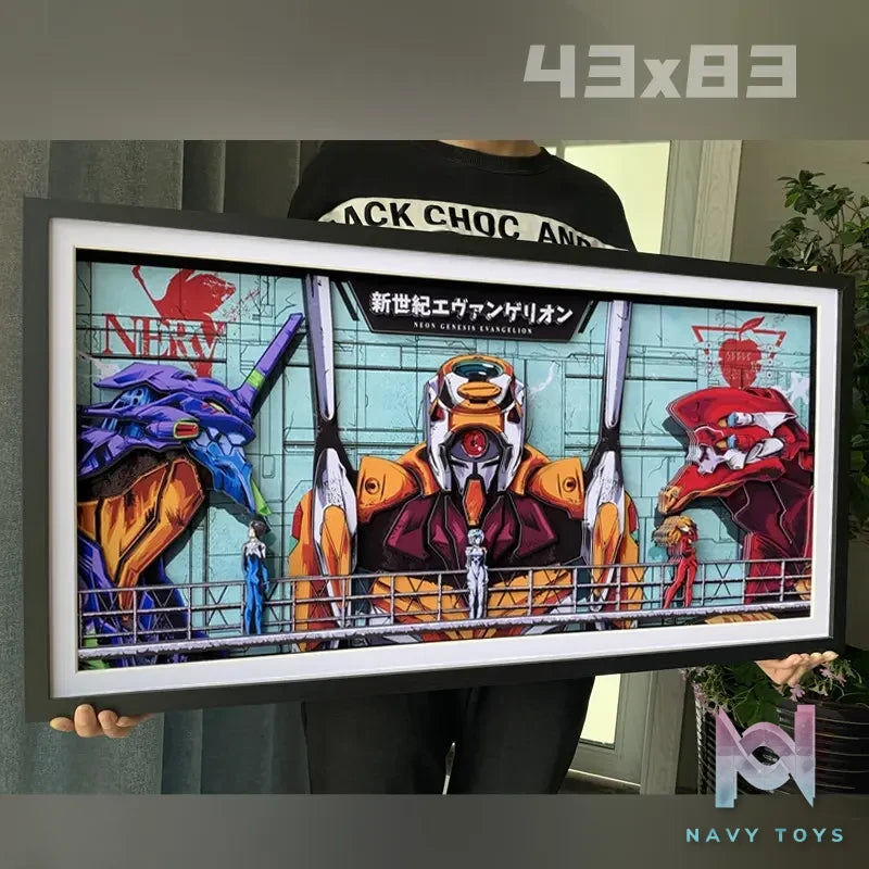 KALA HOME Studio – Neon Genesis Evangelion Multiple Characters #01 3D Decorative Painting eon Genesis Evangelion