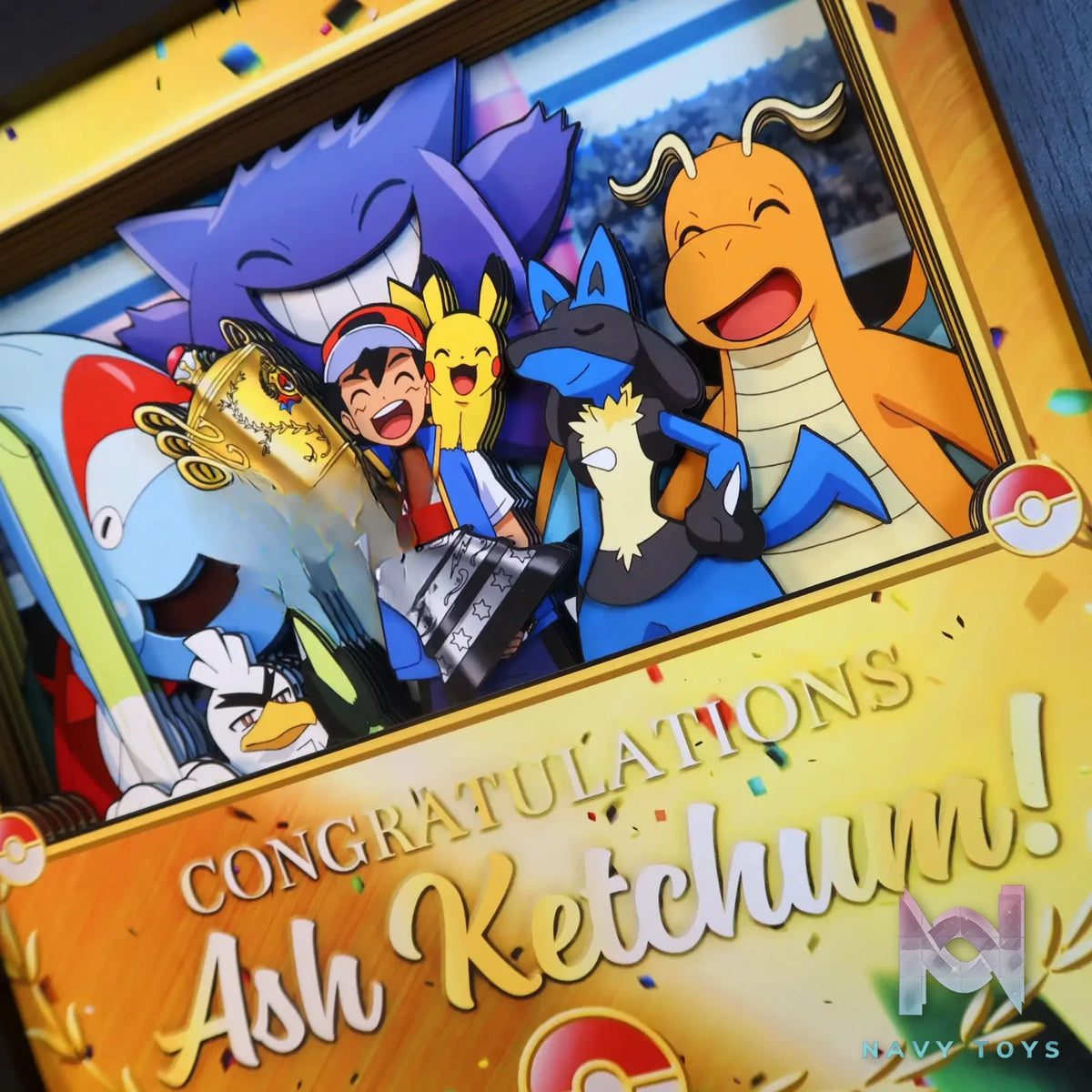 KALA HOME Studio – Congratulation Ash Ketchum! 3D Decorative Painting Pokémon