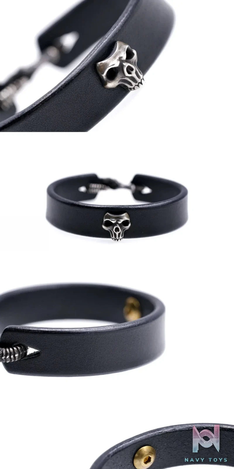 Raven Studio (silver jewelry) – Claw & Skull Leather Bracelet Original