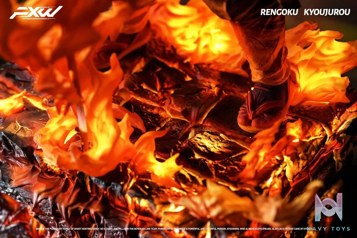 FXW Studio - Demon Slayer Nine Hashira Series Flame Hashira Rengoku Kyojuro resin statue Navy Toys anime figure