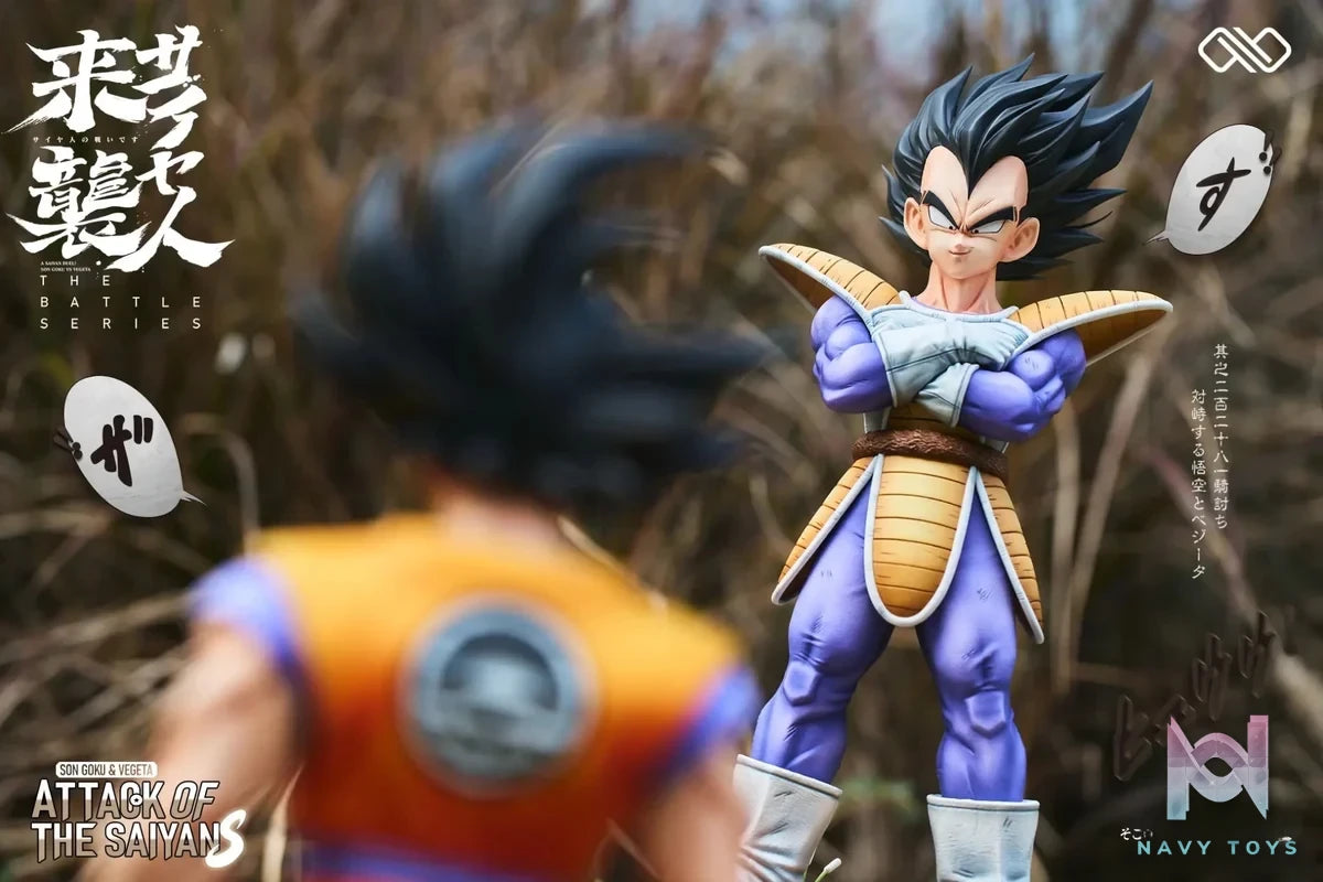 Infinite Studio - Dragon Ball Saiyan Goku & Vegeta resin statue Navy Toys anime figure