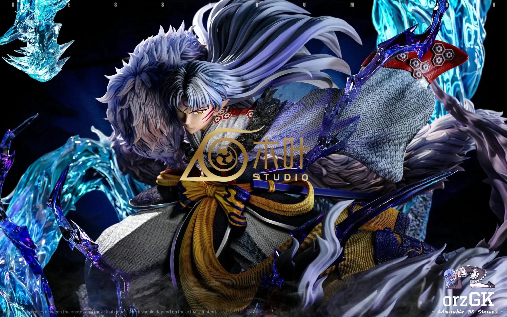 Konoha Studio - Inuyasha Light Carving Series 001 Sesshomaru resin statue Navy Toys anime figure