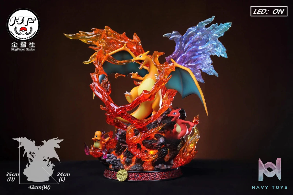 King Finger Studio – Pokemon Charizard Evolution Set