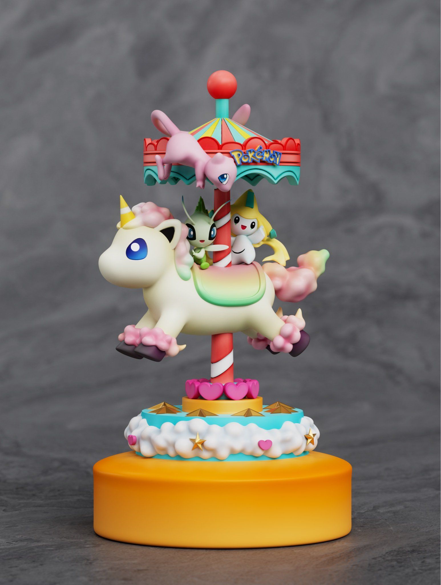 Mew, Celebi & Jirachi - Pokemon - Sun Studio resin statue Sun Studio anime figure