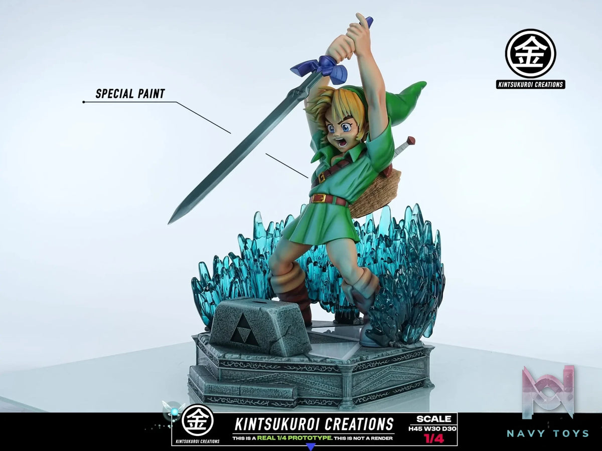 KINTSUKUROI CREATIONS Studio – The Legend of Zelda YOUNG LINK PULLING MASTER SWORD
