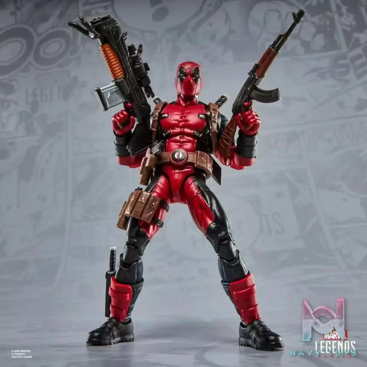 Hasbro Studio – 1/12 Marvel Legends Series Fully Loaded Comic Version Deadpool (Licensed)