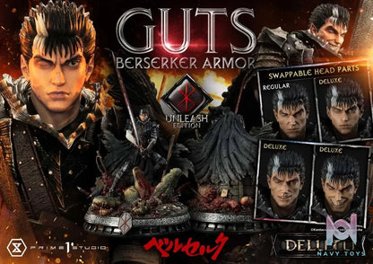 Ultimate Premium Masterline Berserk Guts, Berserker Armor Unleash Edition UPMBR-17 UPMBR-17DX(Licensed) - Prime 1 Studio resin statue Navy Toys anime figure