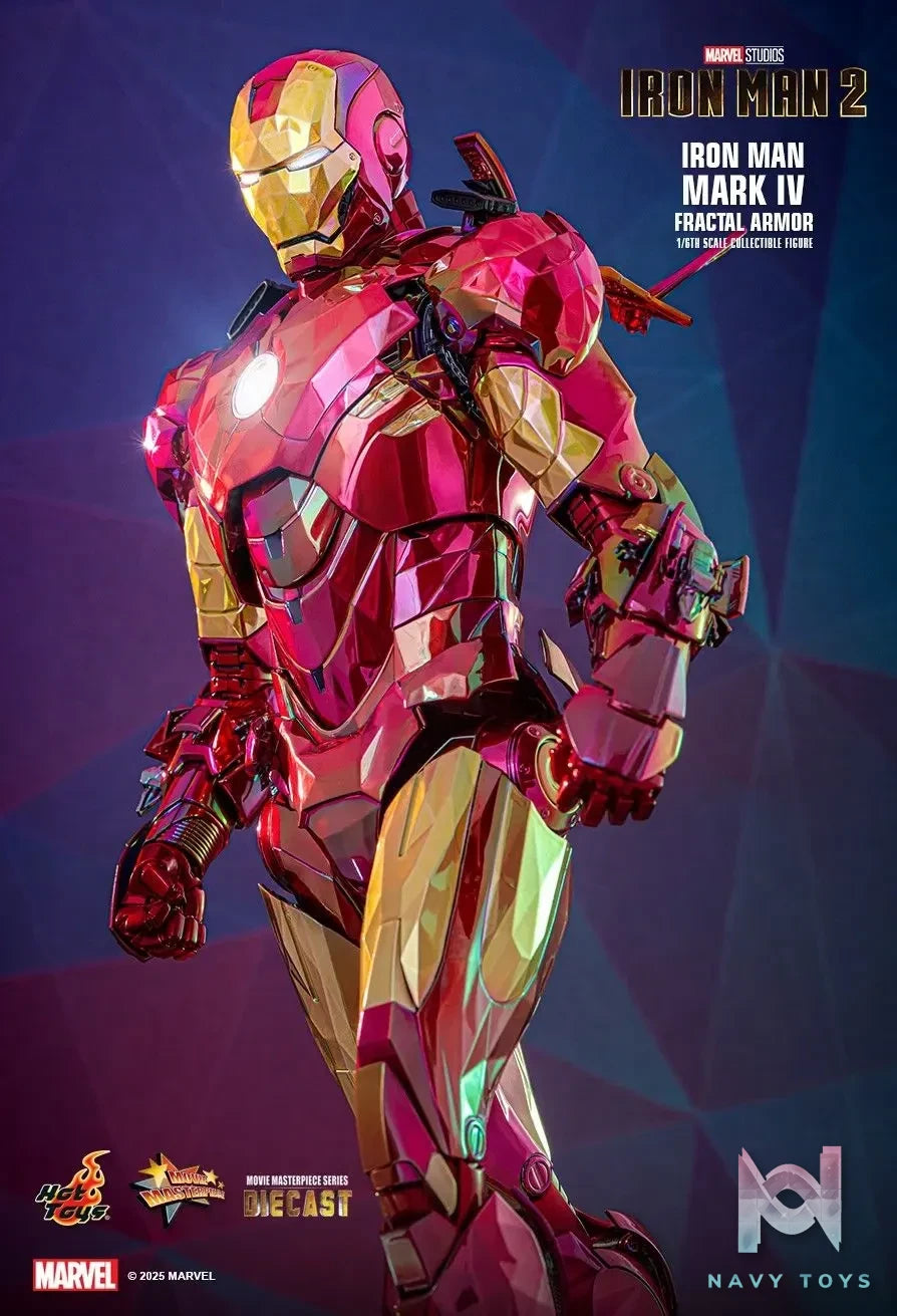 Hottoys – Marvel Iron Man 2 Iron Man Mark IV (Fractal Armor) 1/6th scale Collectible Figure MMS792D70 (Licensed)