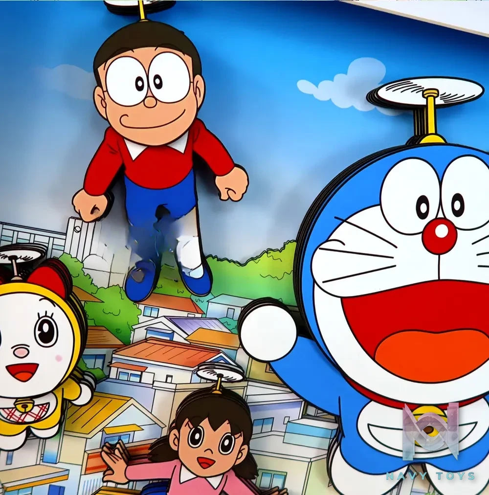 KALA HOME Studio – Doraemon Multiple Characters #03 3D Decorative Painting Doraemon