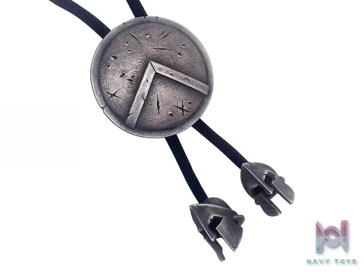 Shou Jiang Studio – Custom Original Design Spartan Shield Sterling Silver Bolo Tie Pendant Original