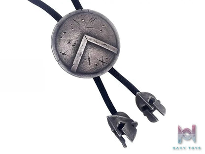 Shou Jiang Studio – Custom Original Design Spartan Shield Sterling Silver Bolo Tie Pendant Original