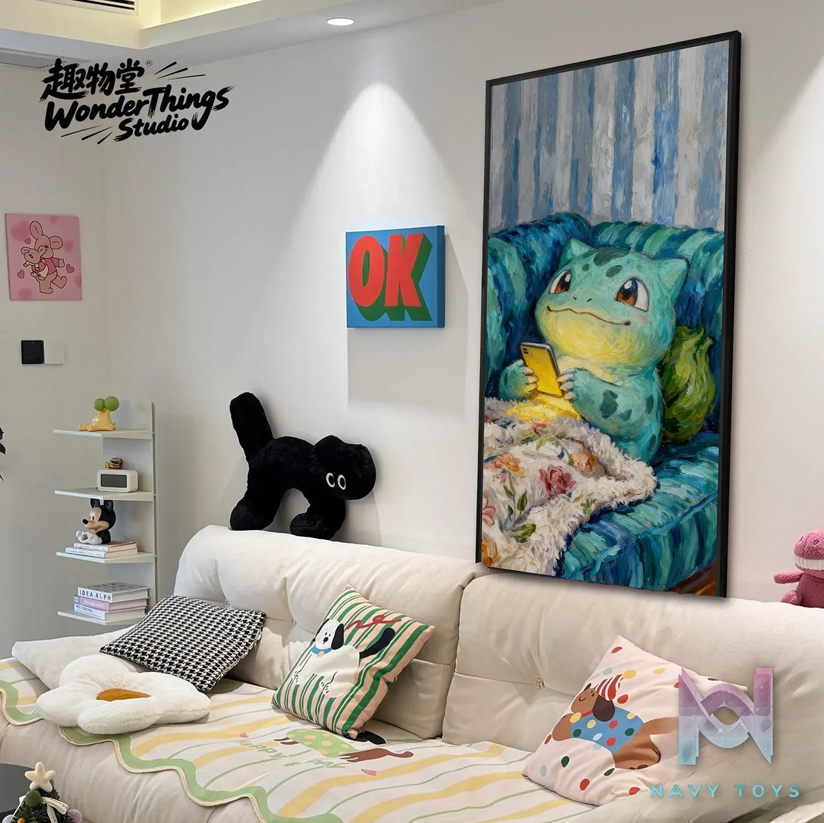 Wonder Things Studio – Bulbasaur X Psyduck Van Gogh Oil Painting Pokémon