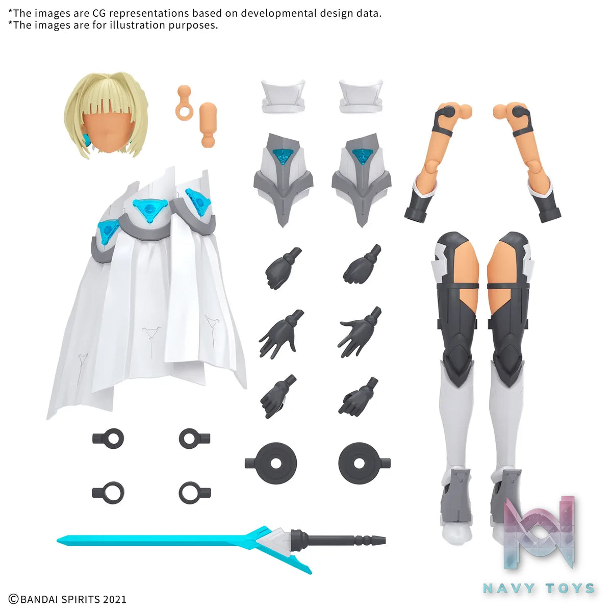 BANDAI SPIRITS – 30MS OPTION PARTS SET 23 (VALKYRIE COSTUME) COLOR C (Licensed)