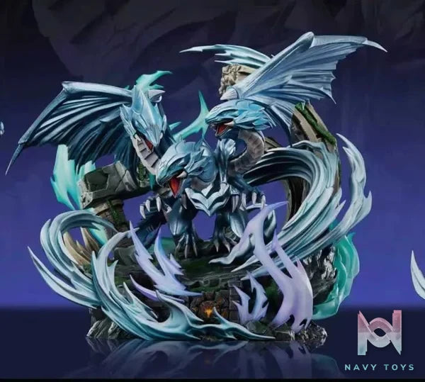 Duel Soul Studio - Yu - Gi - Oh! Blue - Eyes Ultimate Dragon Summoning resin statue Navy Toys anime figure