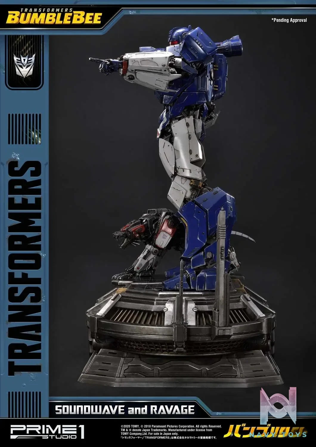 Prime 1 Studio – Museum Masterline Transformers: Bumblebee (Film) Soundwave & Ravage MMTFM-27 MMTFM-27EX (Licensed)