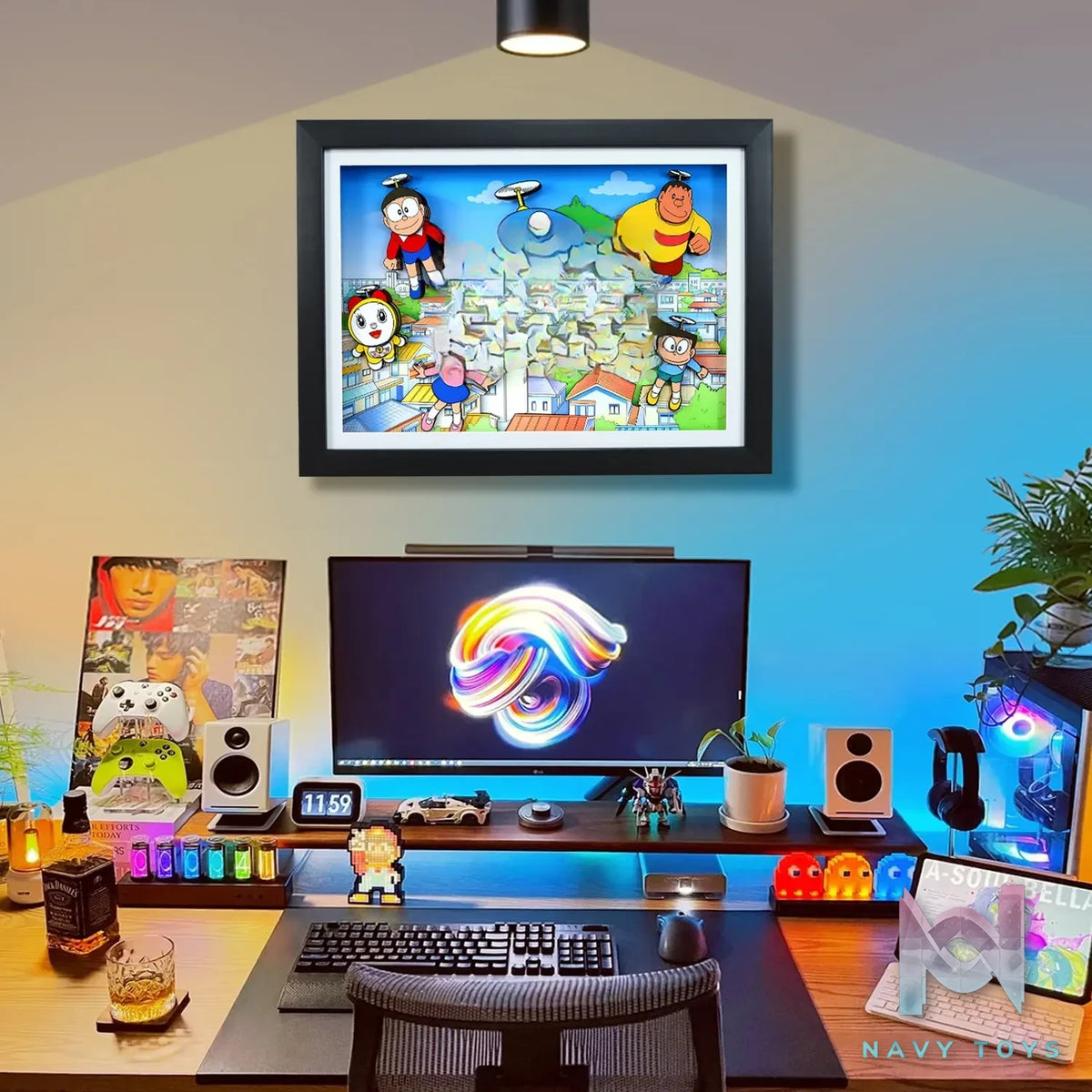 KALA HOME Studio – Doraemon Multiple Characters #03 3D Decorative Painting Doraemon