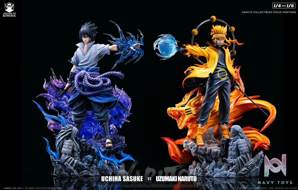 ATELIER DE KONOHA Studio – Naruto Light Sculpture Series Uzumaki Naruto & Uchiha Sasuke