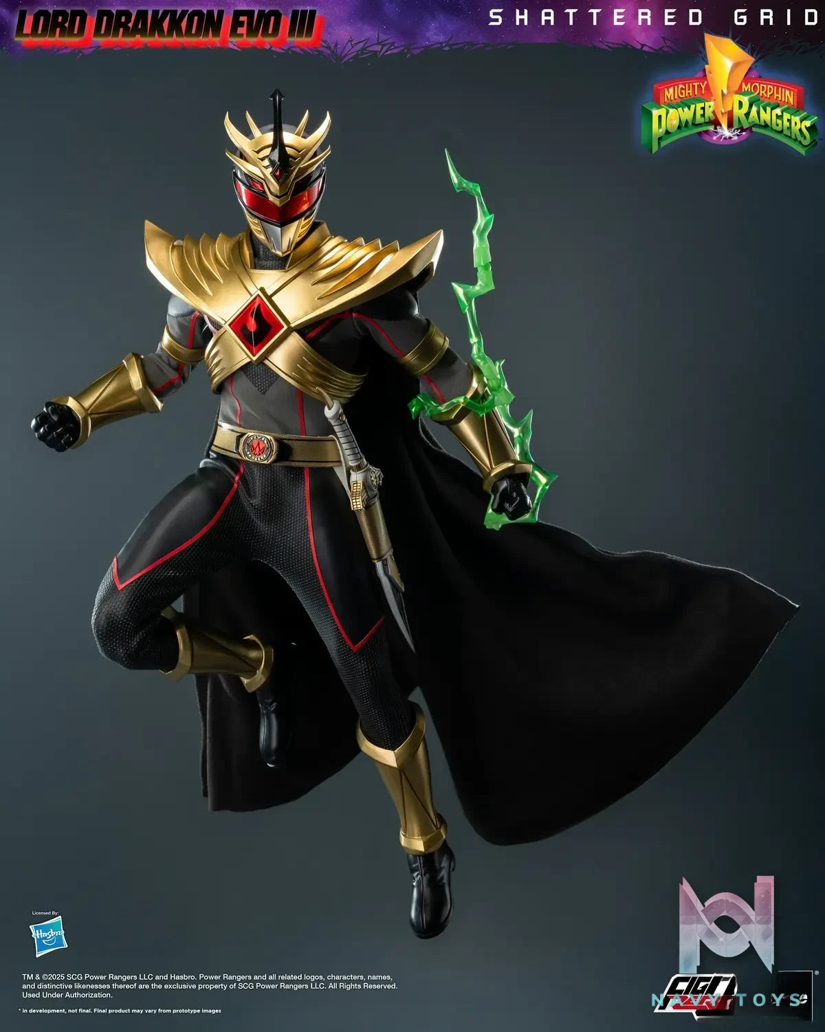 Threezero – Mighty Morphin Power Rangers: Shattered Grid FigZero 1/6 Lord Drakkon Evo III 3Z10260W0 (Licensed)