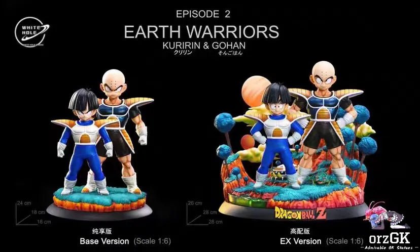 White hole Studio - Dragon Ball Namek Series: Earth Warriors Son Gohan & krillin resin statue Navy Toys anime figure