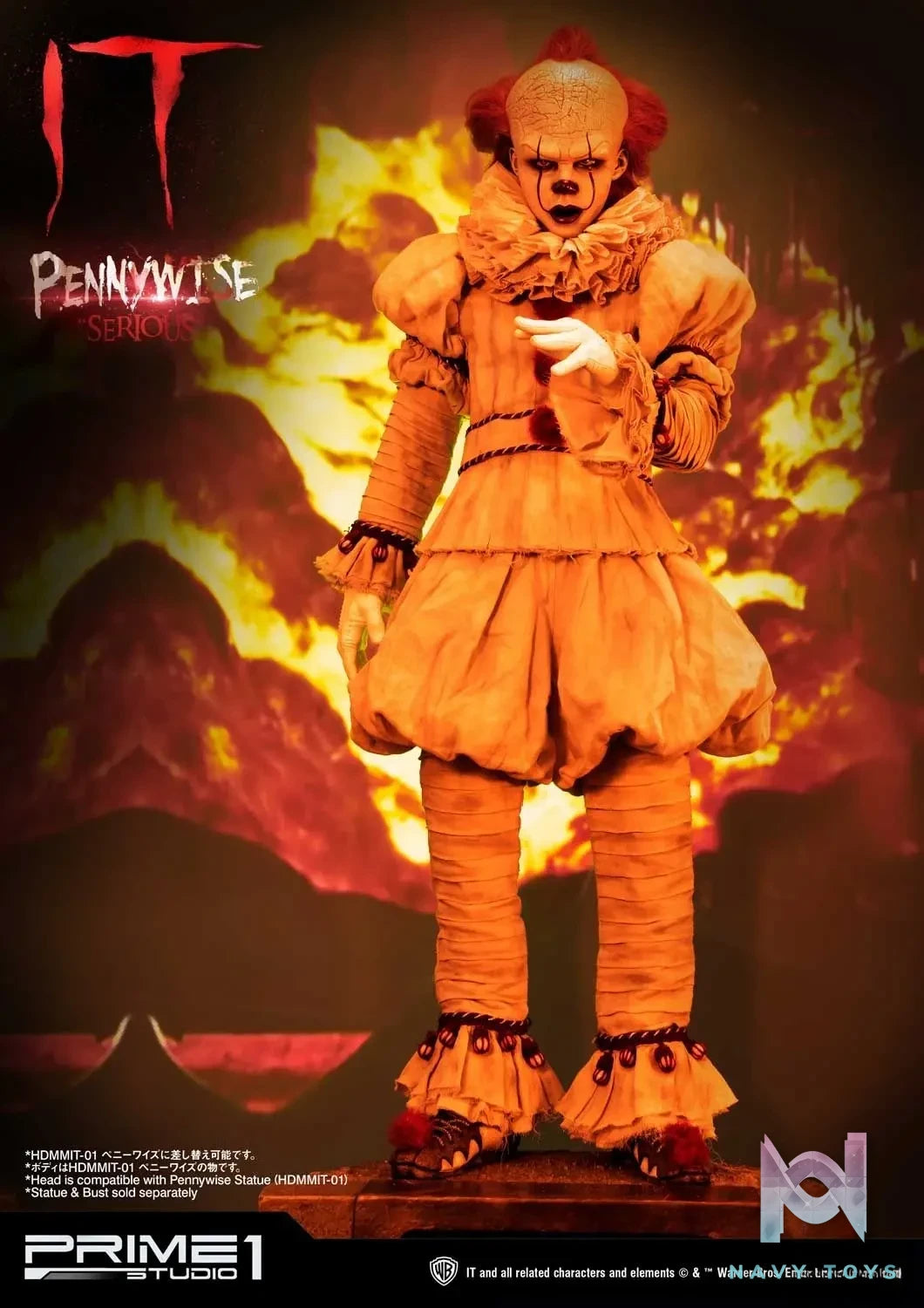 Prime 1 Studio – High Definition Bust IT (Film) Pennywise Head HDBIT-01 HDBIT-02 HDBIT-03 HDBIT-ALL (Licensed)