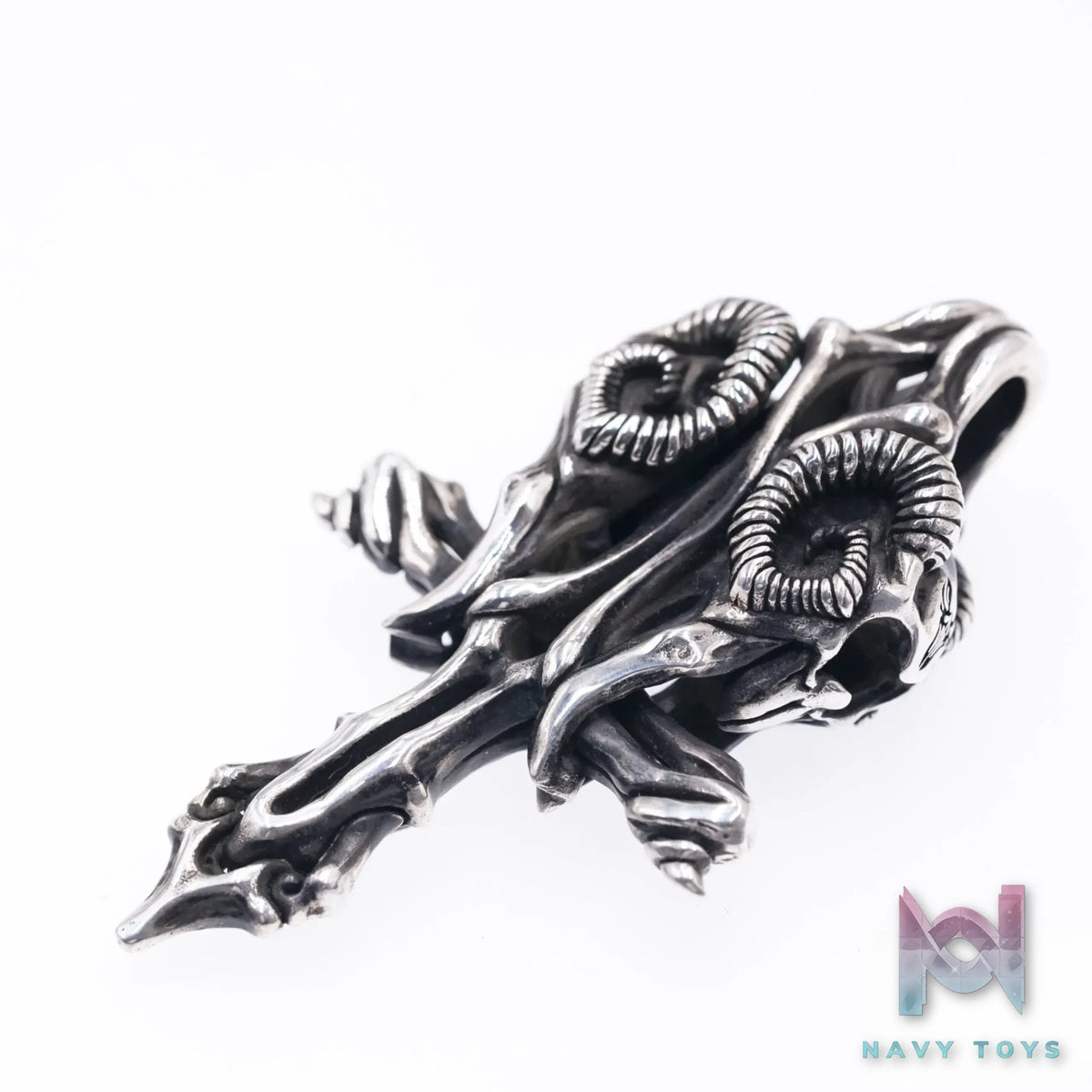 Raven Studio (silver jewelry) – Evil Goat Head Pendant Necklace Original
