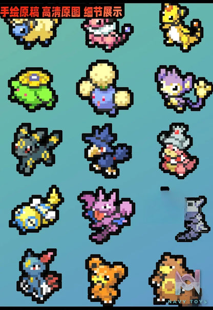 KALA HOME Studio – Generation II Pokémon Pixel Art 3D Decorative Painting Pokémon