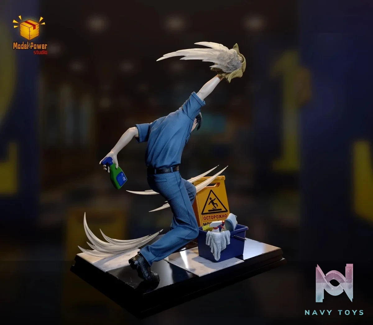 Model Power Studio - Cleaner Levi Attack on Titan resin statue Navy Toys anime figure